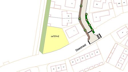 Plattegrond 1 bouwkavel Deestraat Gaaswijck Poortvliet